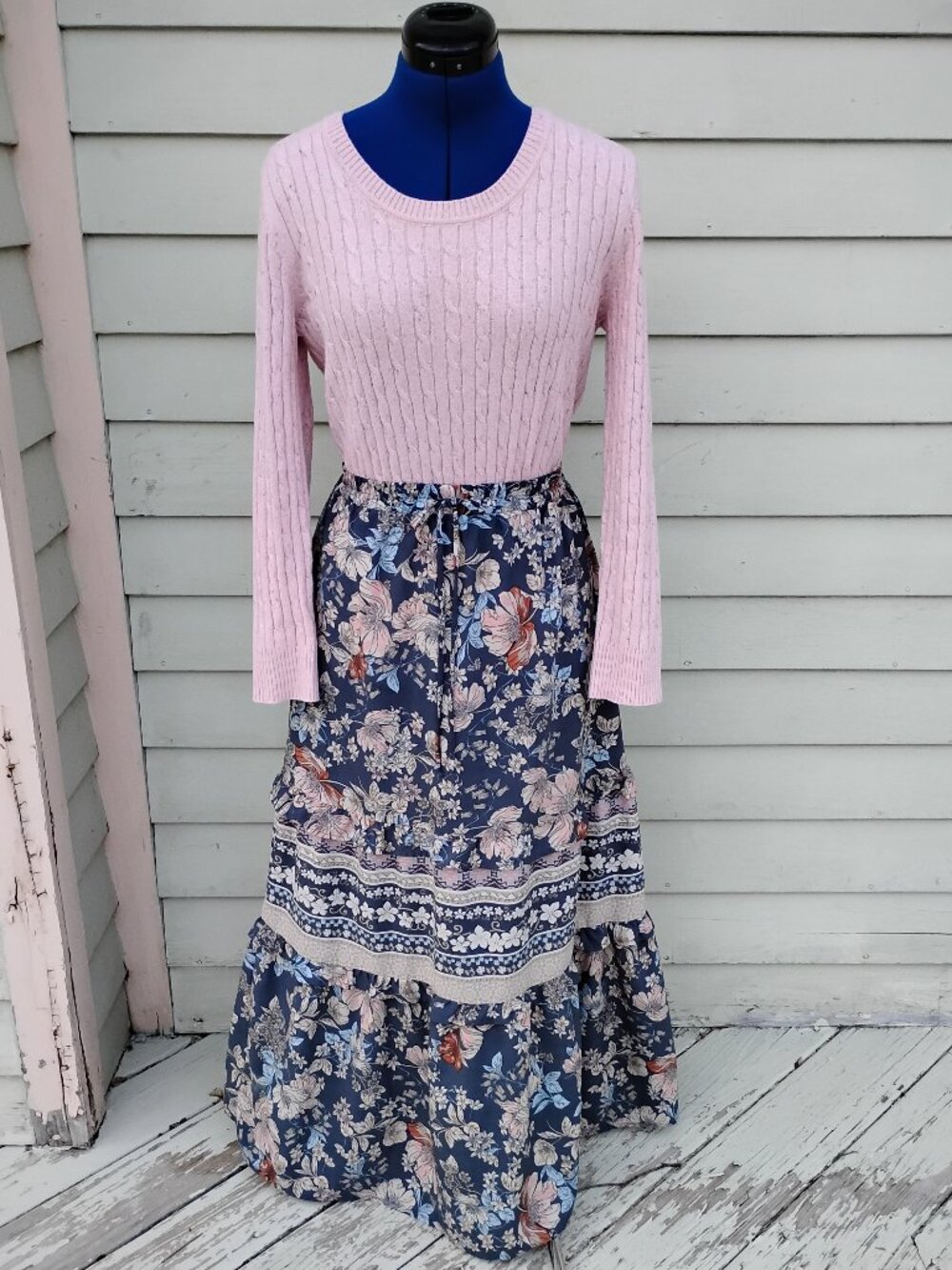 Karen Scott Cotton Blend Cable Knit Sweater